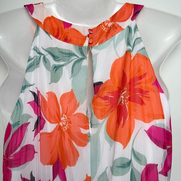 Calvin Klein Women's Floral-Print Halter Tiered  Maxi Dress size 12 lined Party - Picture 9 of 15